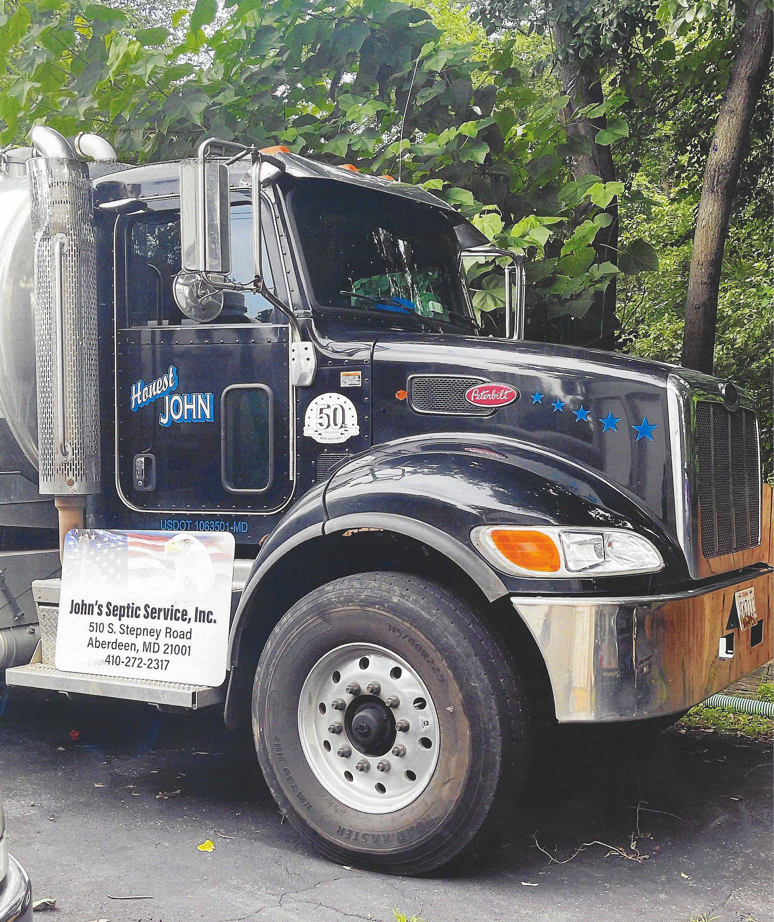 John's Septic Service truck, Harford County, MD